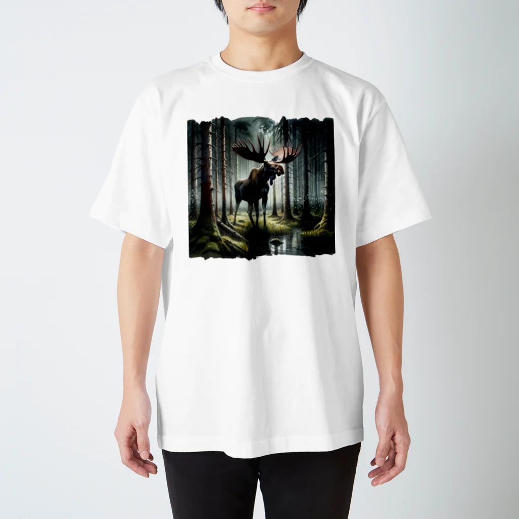 maeken work shopipの森の守護者 Regular Fit T-Shirt