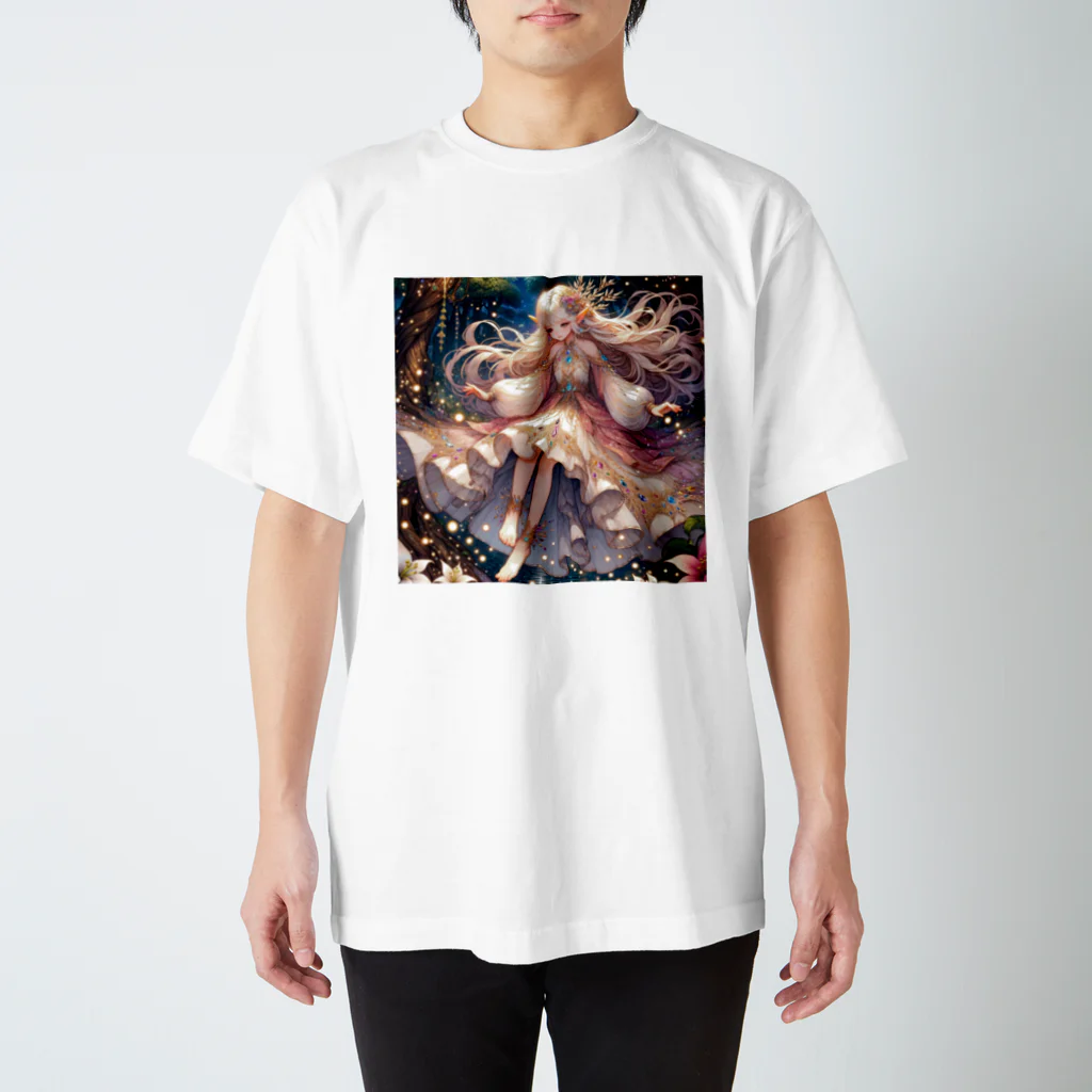 Sesilionの星の精霊の夜舞 Dance of the Star Spirit Regular Fit T-Shirt