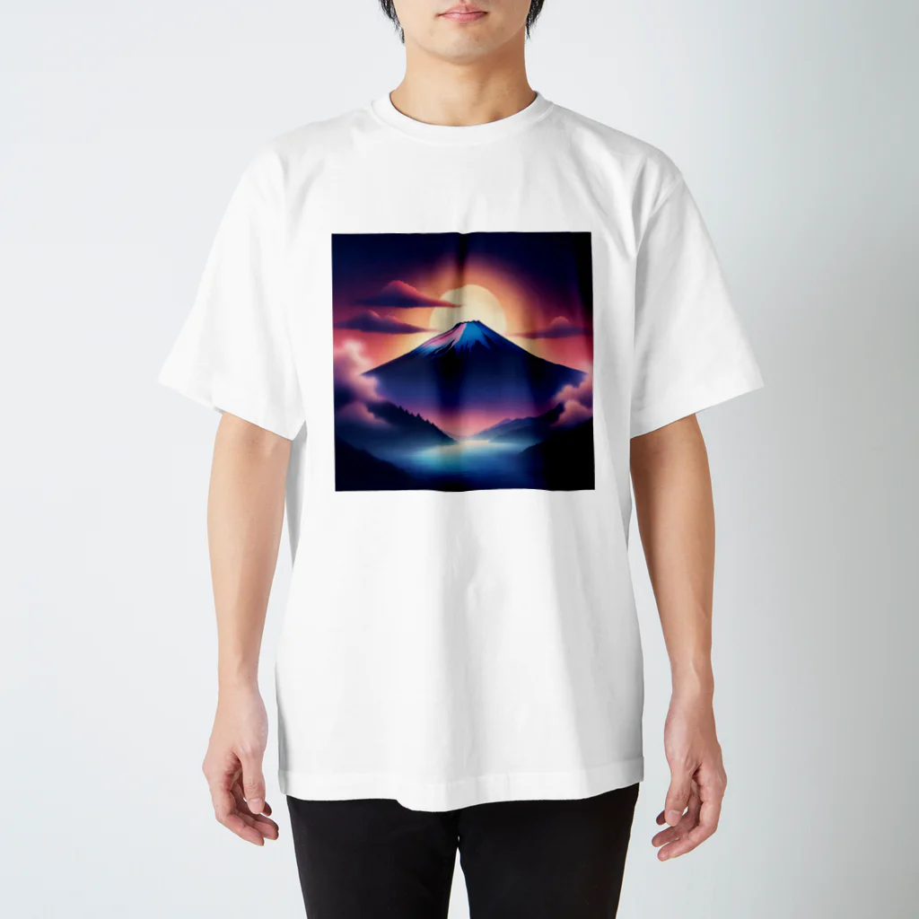 keisan2 shopの幻想的な富士山グッズ Regular Fit T-Shirt