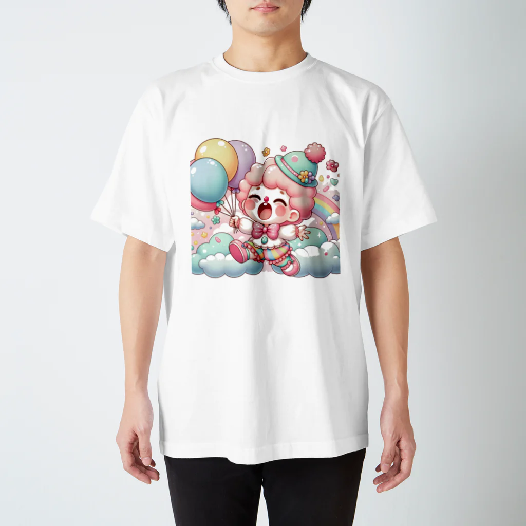 uyuyoshieの可愛いピエロ スタンダードTシャツ