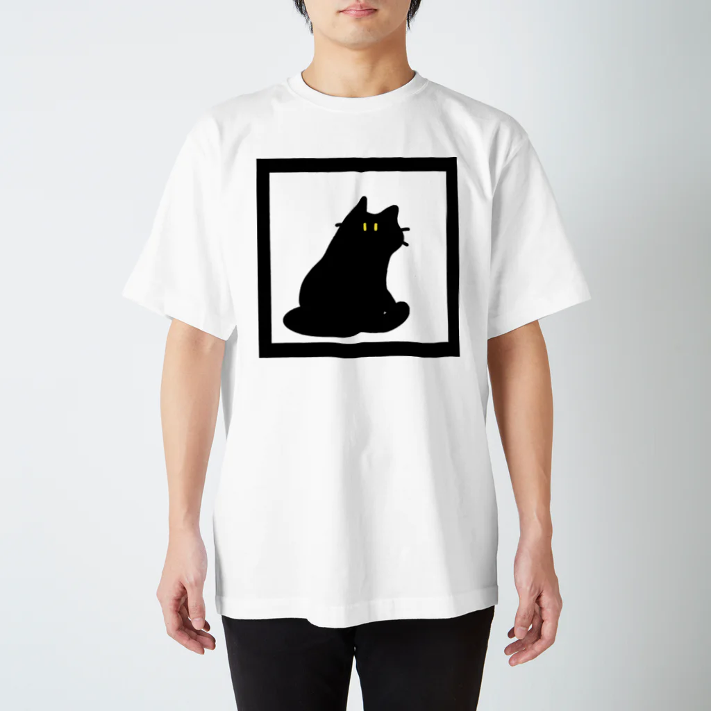 かさごさかのMikaeri cat (ku-ro) スタンダードTシャツ