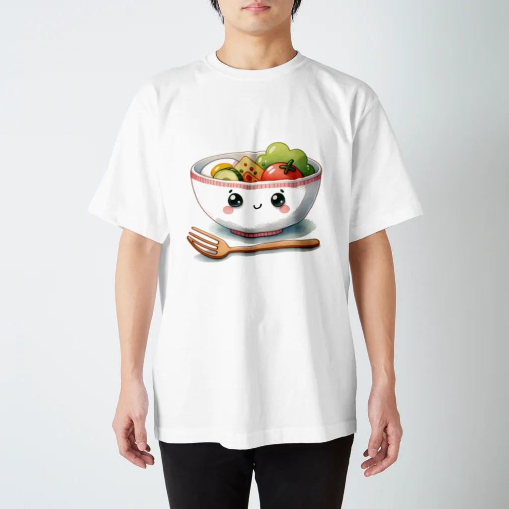 ちょいダサアイテムショップの栄養満点のカラフルな野菜たち スタンダードTシャツ