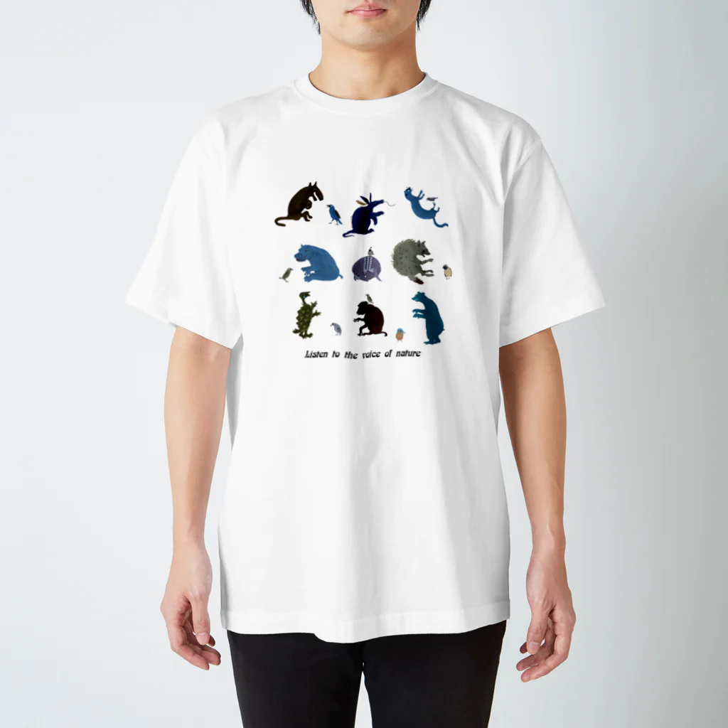 nachau7の動物たちの風の音2  Regular Fit T-Shirt