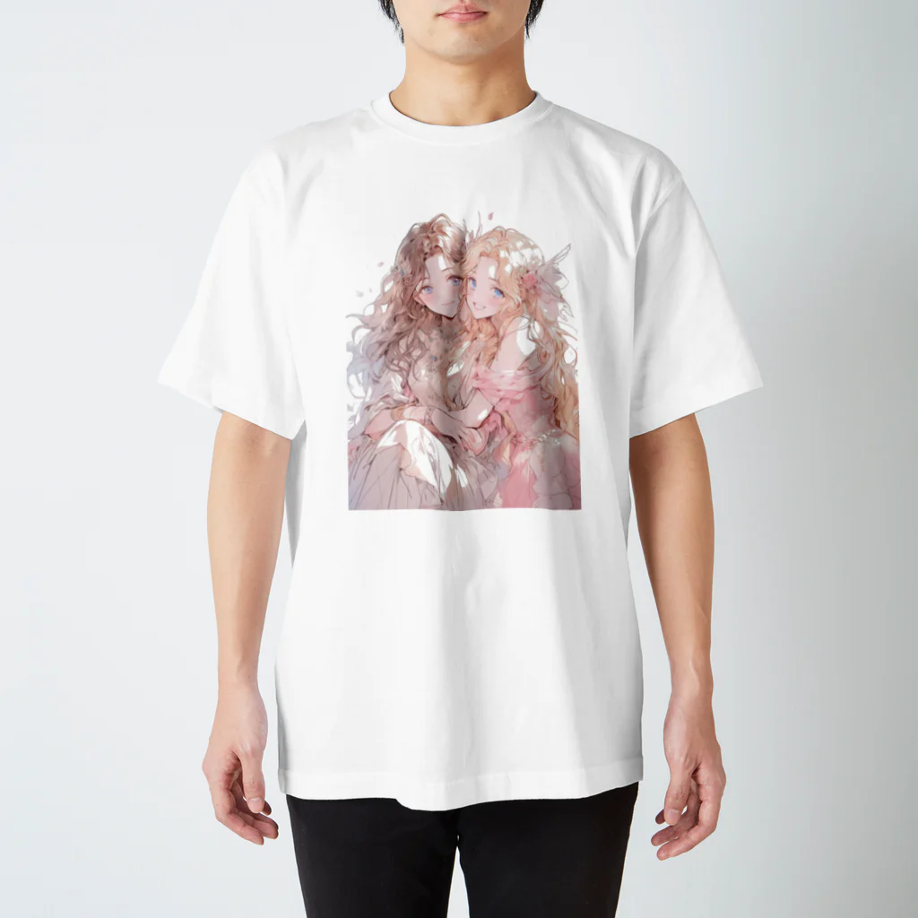 AIと愛とARTのSHOPのなかよし乙女 Regular Fit T-Shirt