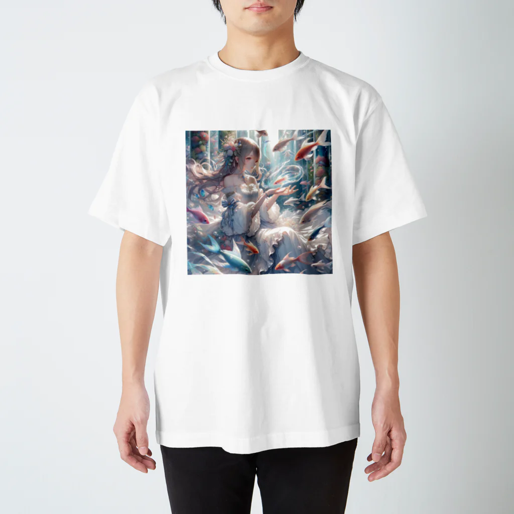 AIと愛とARTのSHOPの魚と少女 スタンダードTシャツ