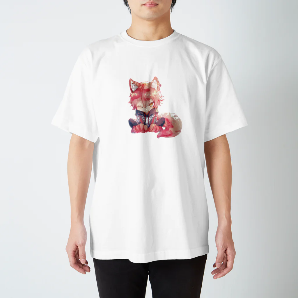 綺葉リトのケモミミぷち綺葉 Regular Fit T-Shirt