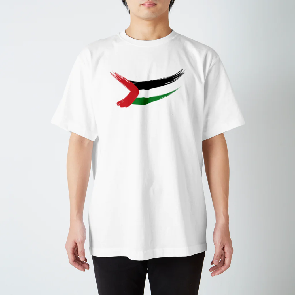 松や SUZURI店のPALESTINE FLAG スタンダードTシャツ