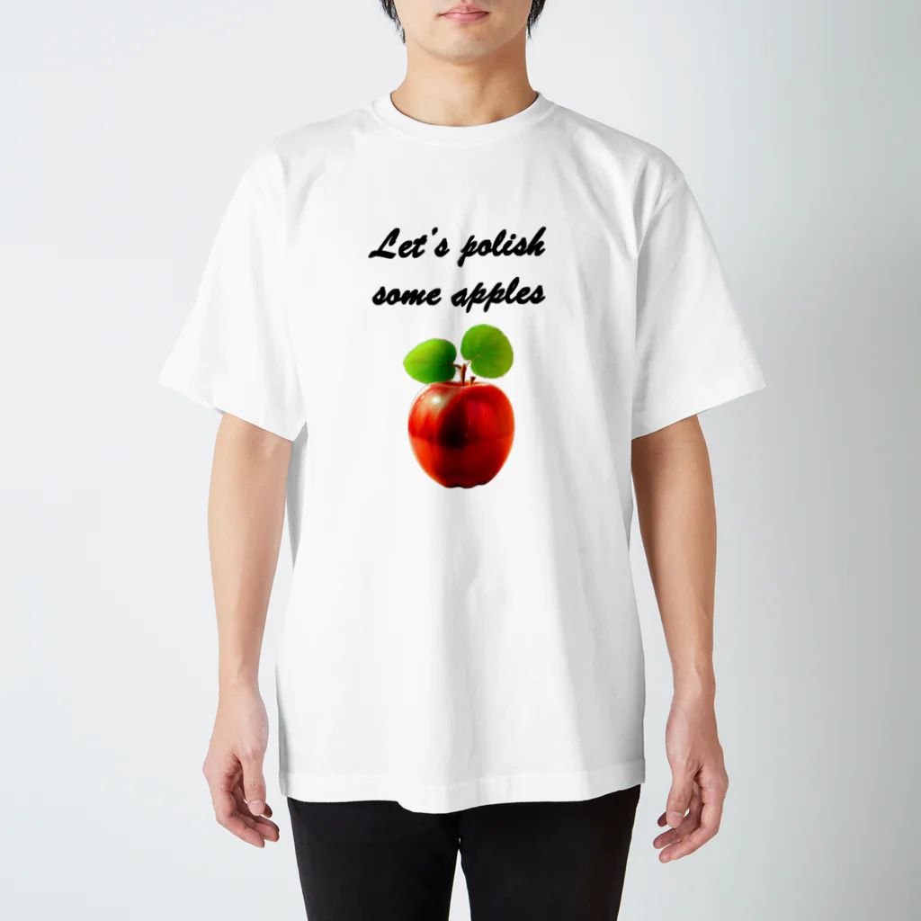 Yorozuyaの”Let's polish some apples" T-シャツ意味は？ 티셔츠