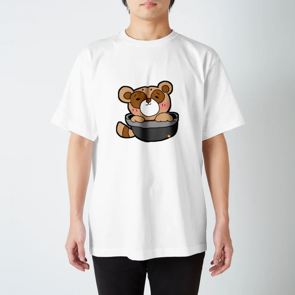 HiNATAのHiNATAAtelier　たぬきさん Regular Fit T-Shirt