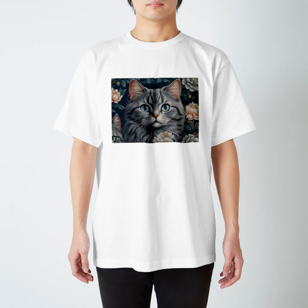 ニジニジのねこネコ猫 티셔츠
