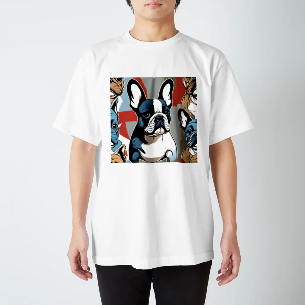 Artistic Allure EmporiumのCool French Bulldogs スタンダードTシャツ