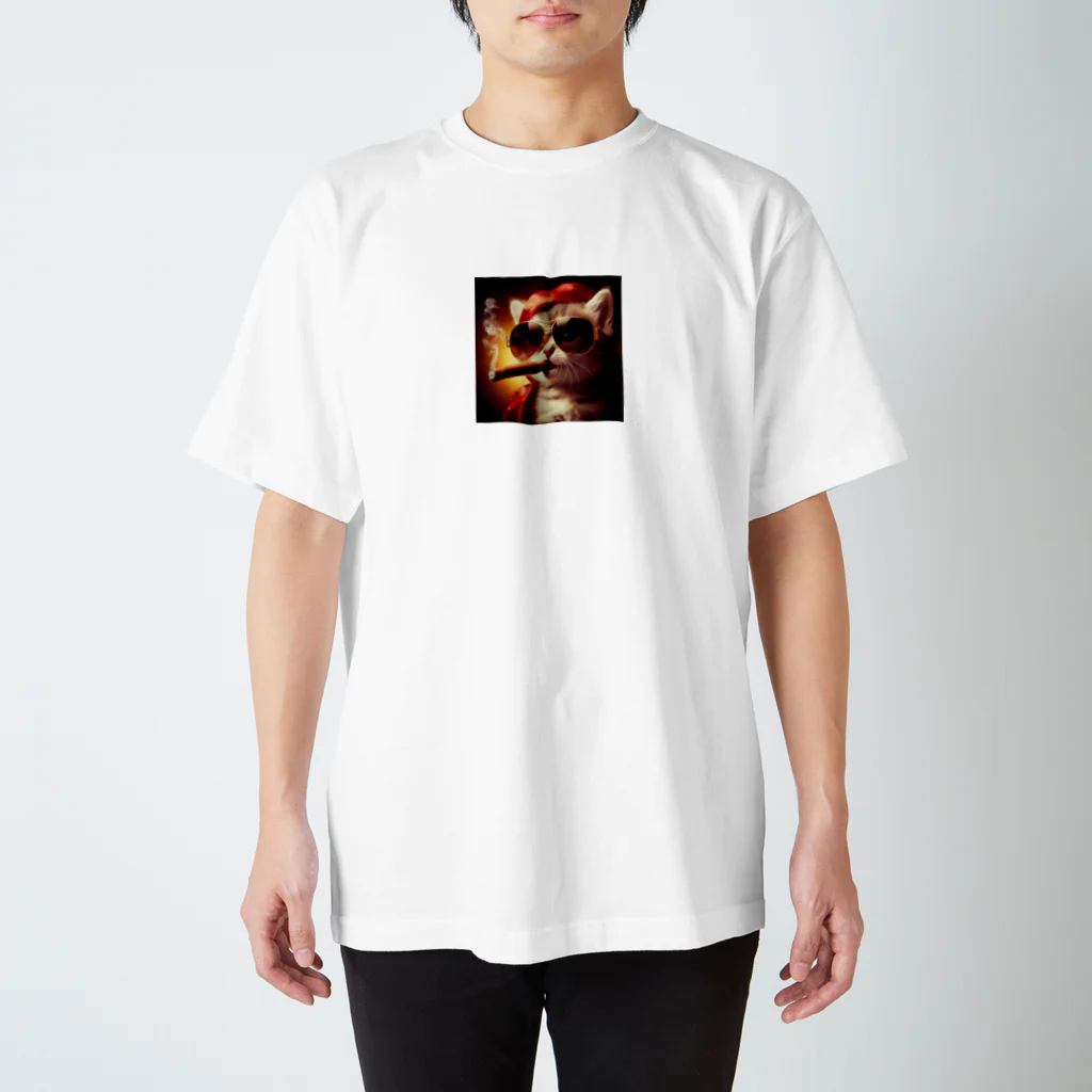 George-Designの悪ネコイラスト　悪ネコボス Regular Fit T-Shirt