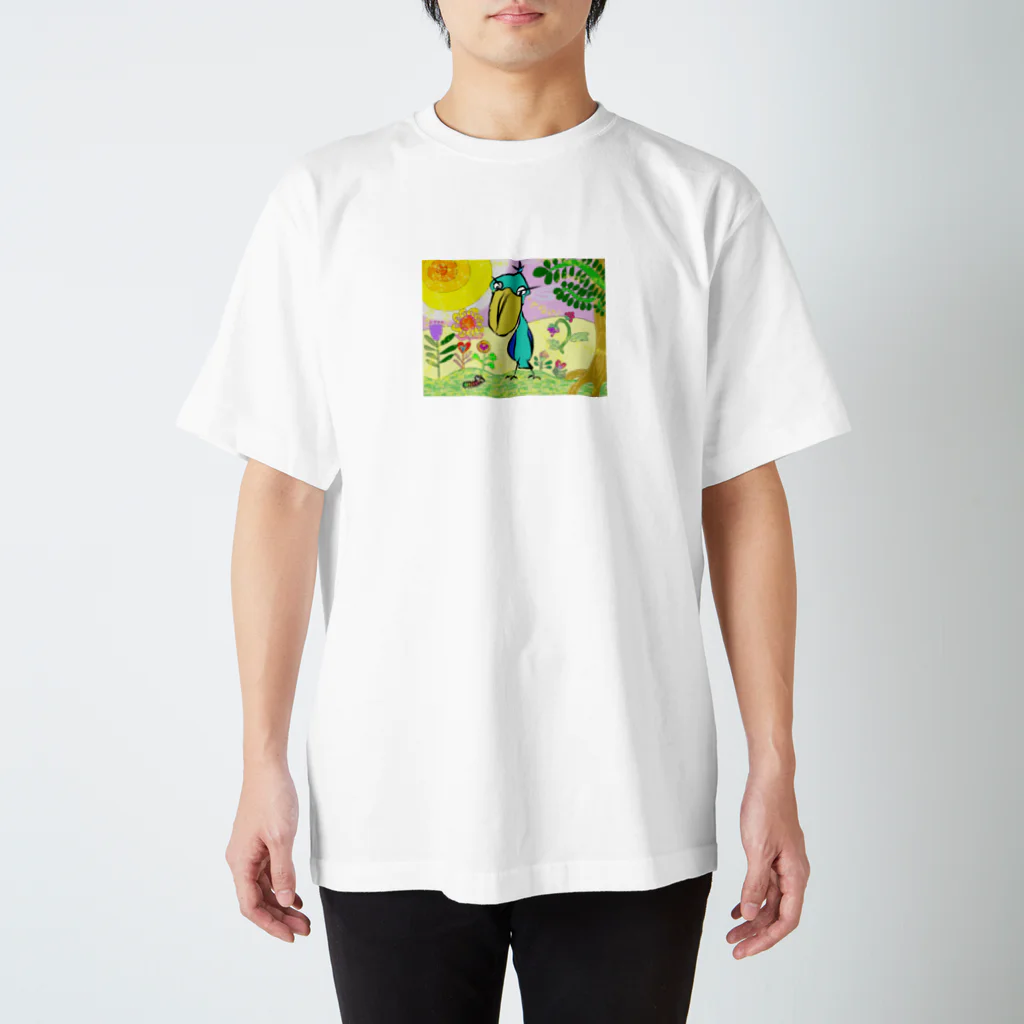 Wakowakoのハシビロコウと芋虫 スタンダードTシャツ