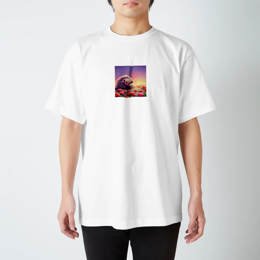 koba777のドット絵ハリネズミ Regular Fit T-Shirt