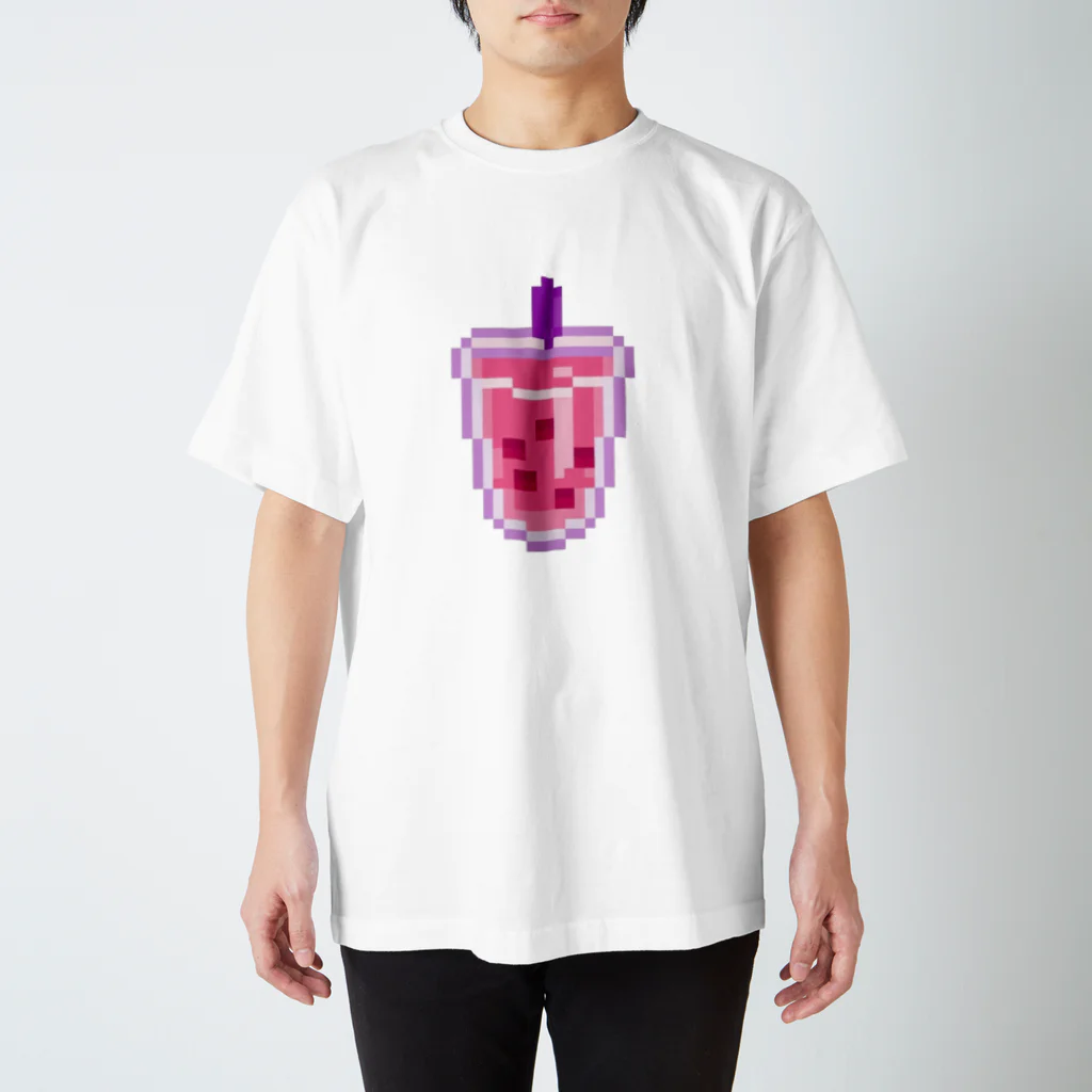 ArtistのStrawberry boba tea kawaii pixe art スタンダードTシャツ