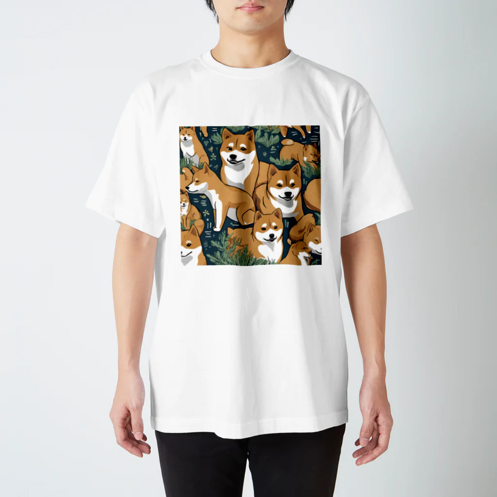 pinetreeの柴犬３ スタンダードTシャツ