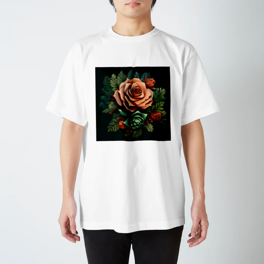 自然たいの花のような松ぼっくり スタンダードTシャツ