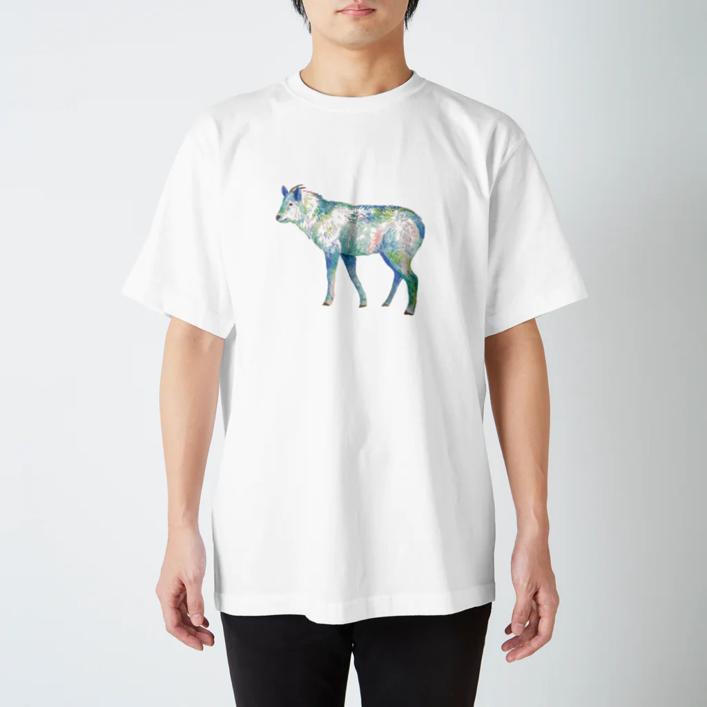 ちなきのこの水彩カモシカ Regular Fit T-Shirt