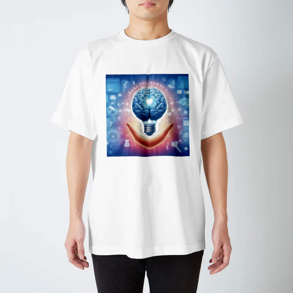 脳力療法研究所【TEAM 脳RK】の脳と愛のアート Regular Fit T-Shirt