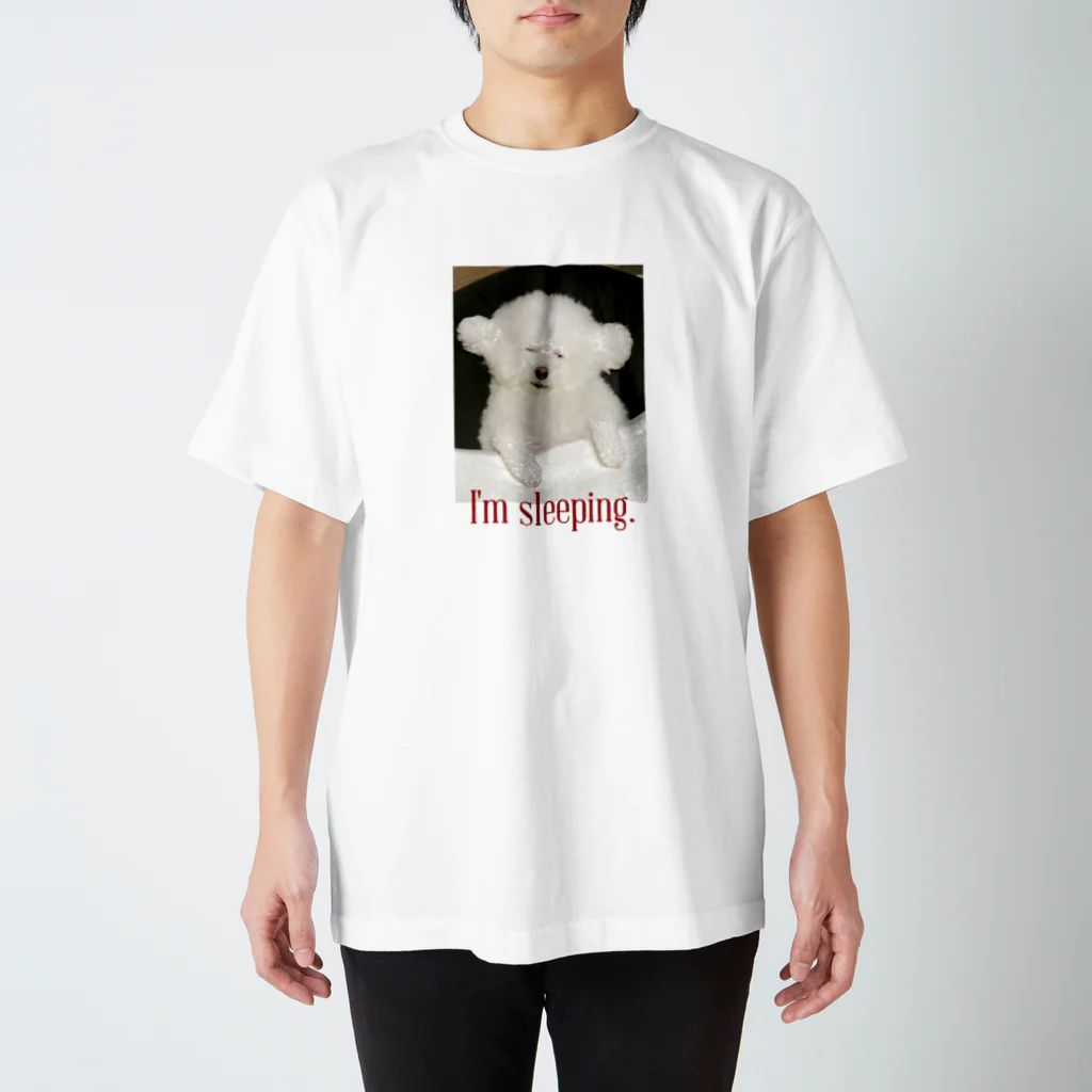 プンのお惣菜の寝たフリ犬 スタンダードTシャツ