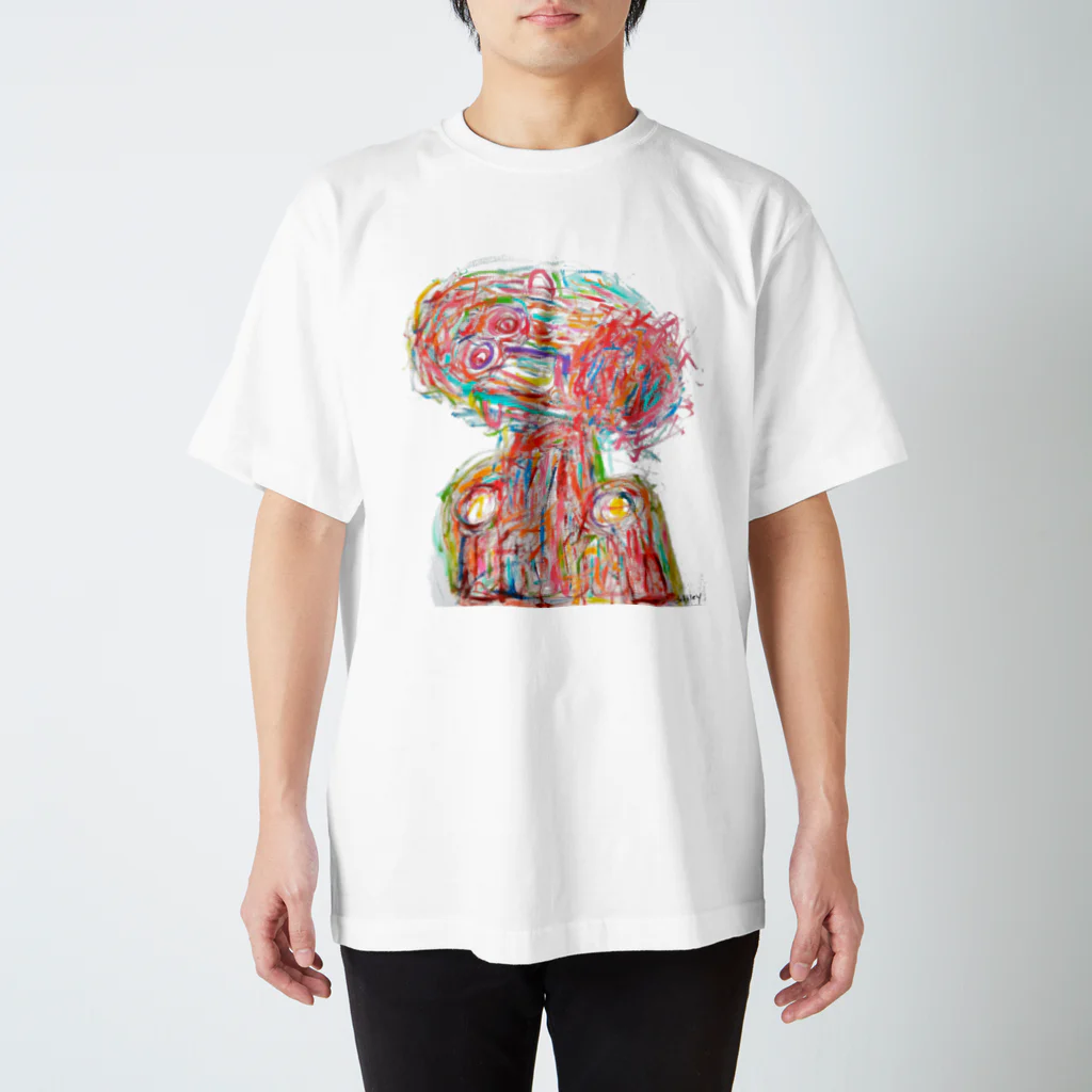 deAtleyのdeAtleyのフェイスアート Regular Fit T-Shirt