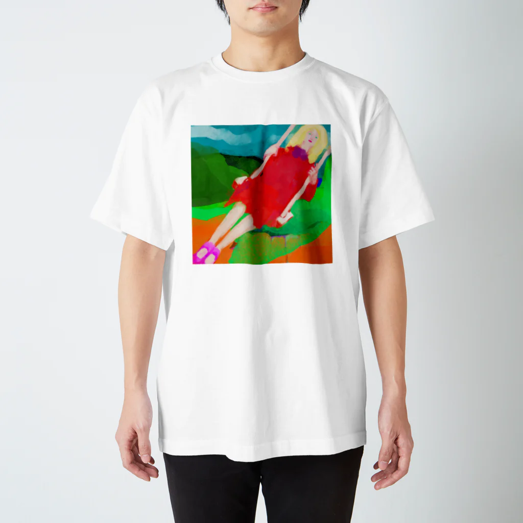 大宮ART工房のブランコに乗る女の子 Regular Fit T-Shirt