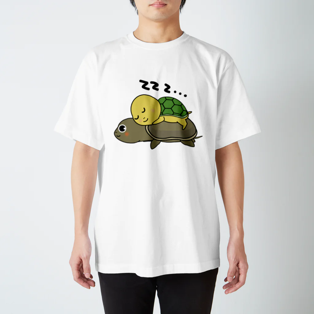 chicodeza by suzuriのすっぽんと緑亀 Regular Fit T-Shirt