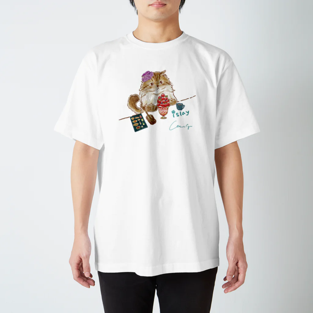 coeur.yu（クードットユー）うちの子さん企画グッズSHOPのちょうちょ無し　アイラちゃん スタンダードTシャツ