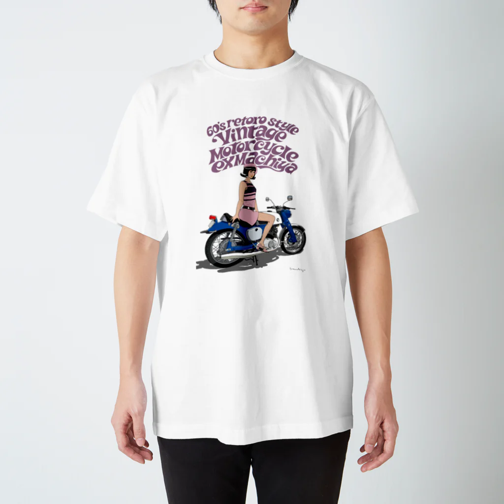 machiperのレトロバイク スタンダードTシャツ