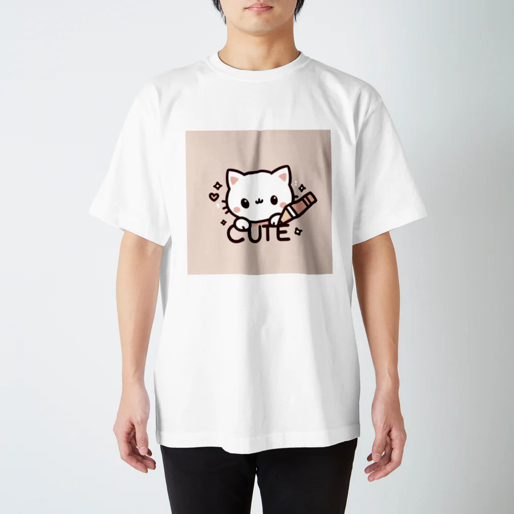 mini_asuのCut 猫 Regular Fit T-Shirt