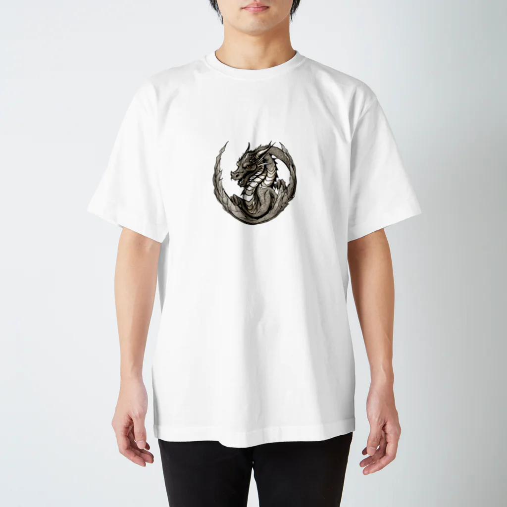 Love and peace to allの開運龍 Regular Fit T-Shirt