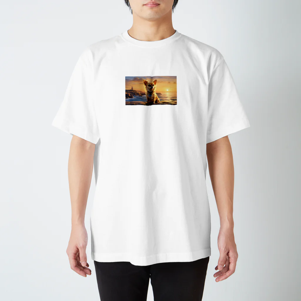 Welina_S-Artのサンセットチワワ Regular Fit T-Shirt