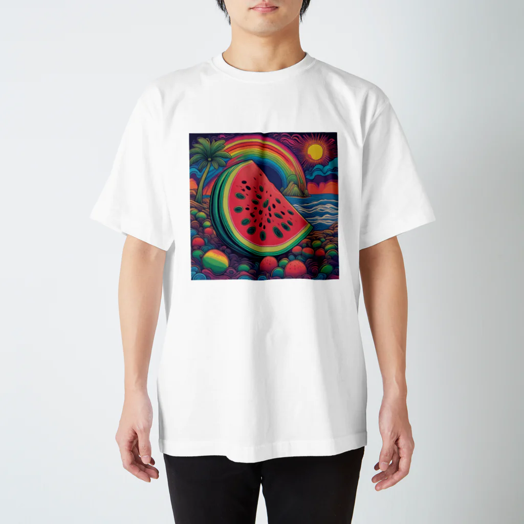 PSYCHEDELIC ARTのPSYCHEDELICスイカ Regular Fit T-Shirt