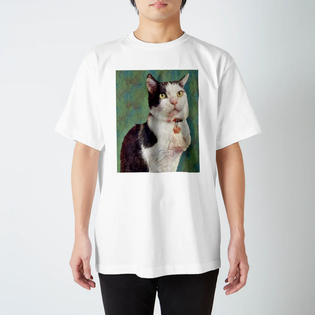 Fortune Catのフクのポートレート スタンダードTシャツ