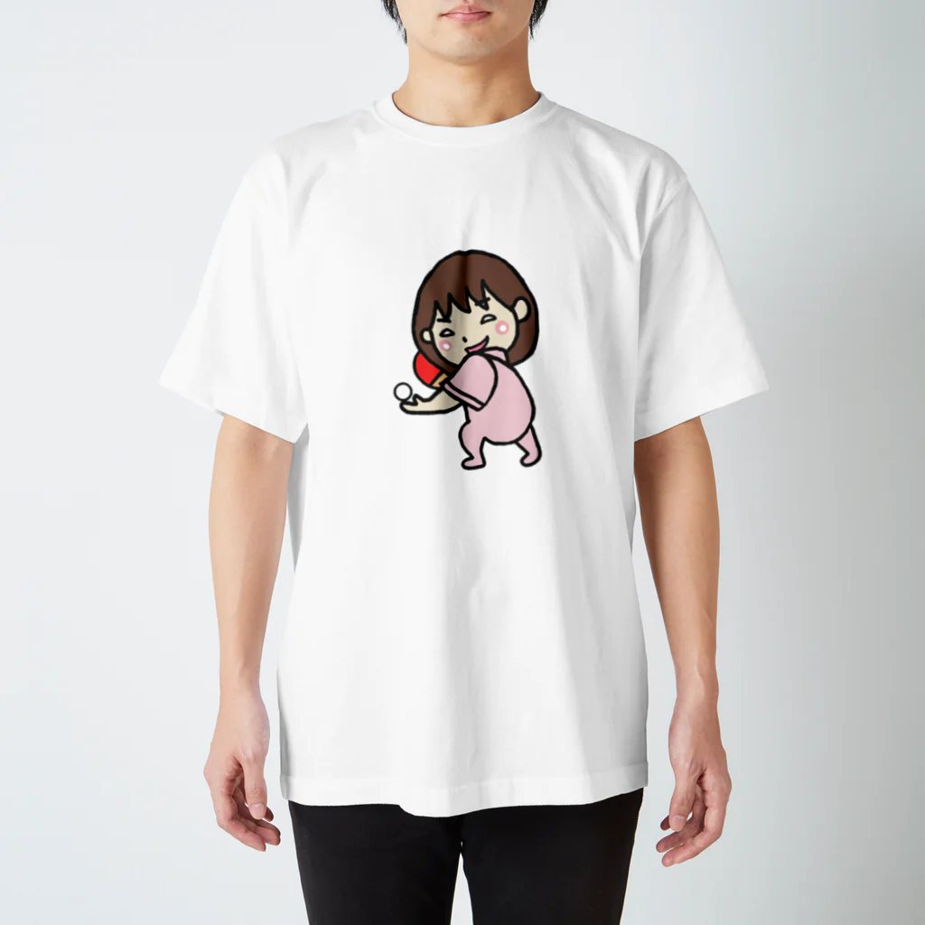 chiyomiiinの卓球ちよ子 スタンダードTシャツ