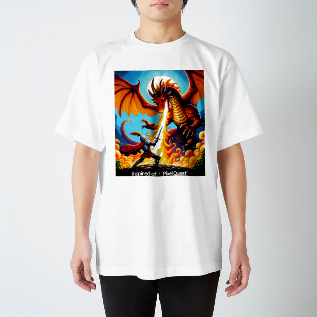 Pixel Questのドラゴンブレイズナイトティー Regular Fit T-Shirt