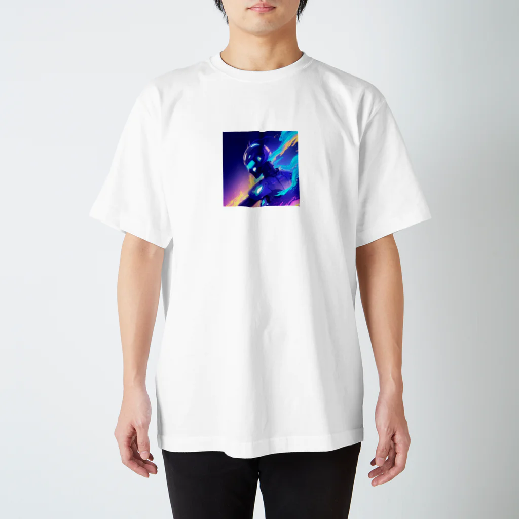 ZZRR12の「機械狐の葛藤：進化する者の旅路」 - "Mechanical Fox's Conflict: Journey of the Evolving" Regular Fit T-Shirt