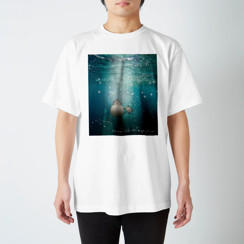 イロハ＊デザインのChange your life with drums  スタンダードTシャツ