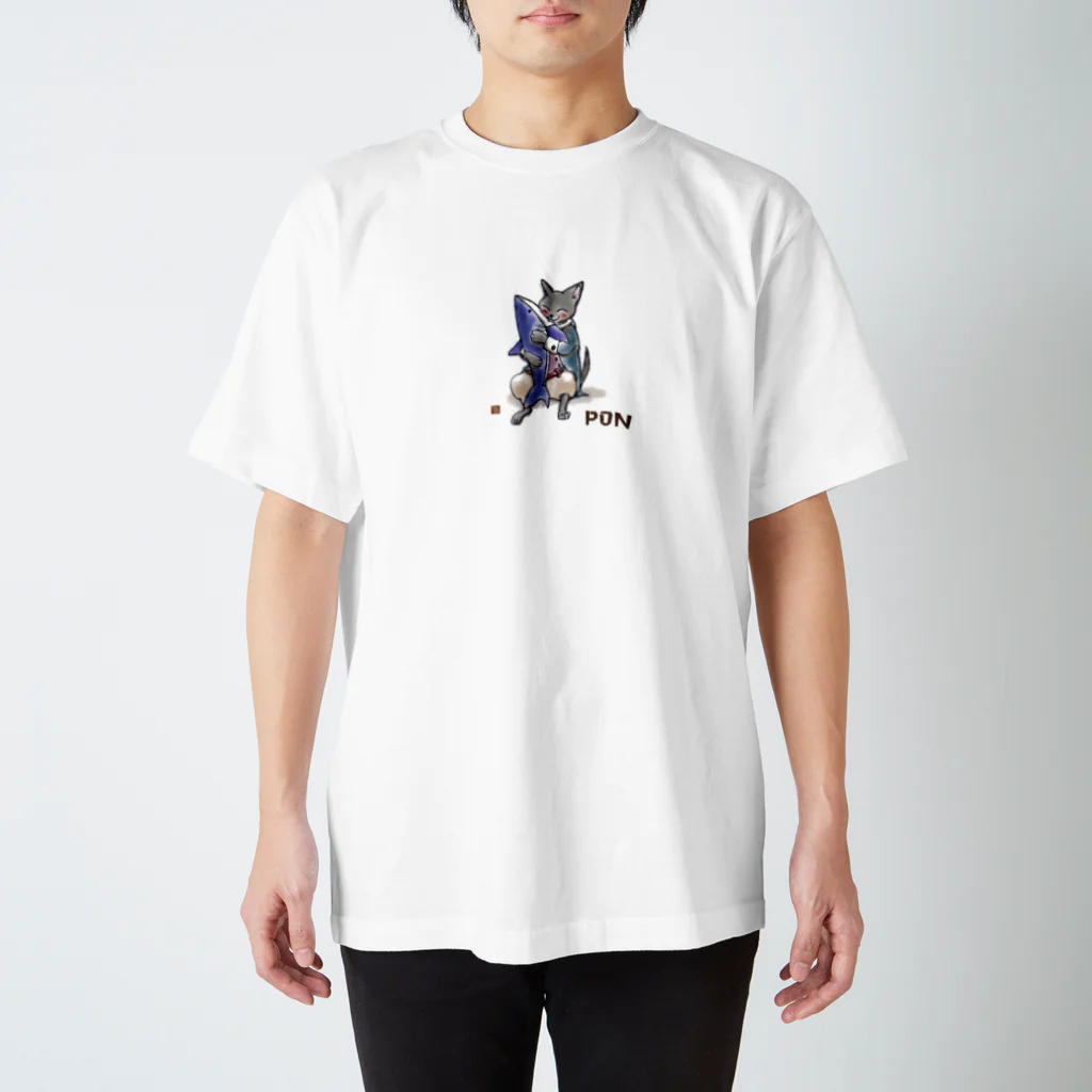 はなねこのサメPON Regular Fit T-Shirt