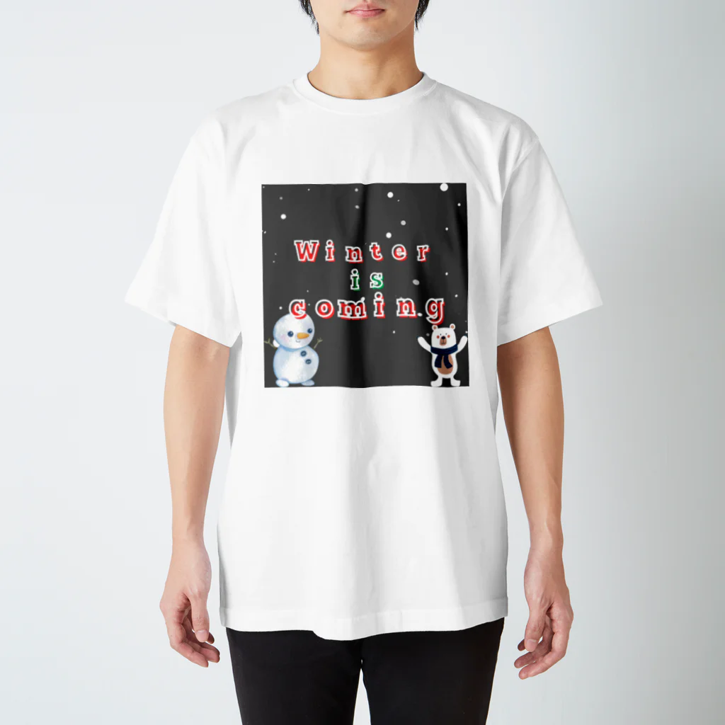 ようこそ　taitaitaro shop への冬限定！かわいい冬がきたぞグッズ登場‼️ スタンダードTシャツ