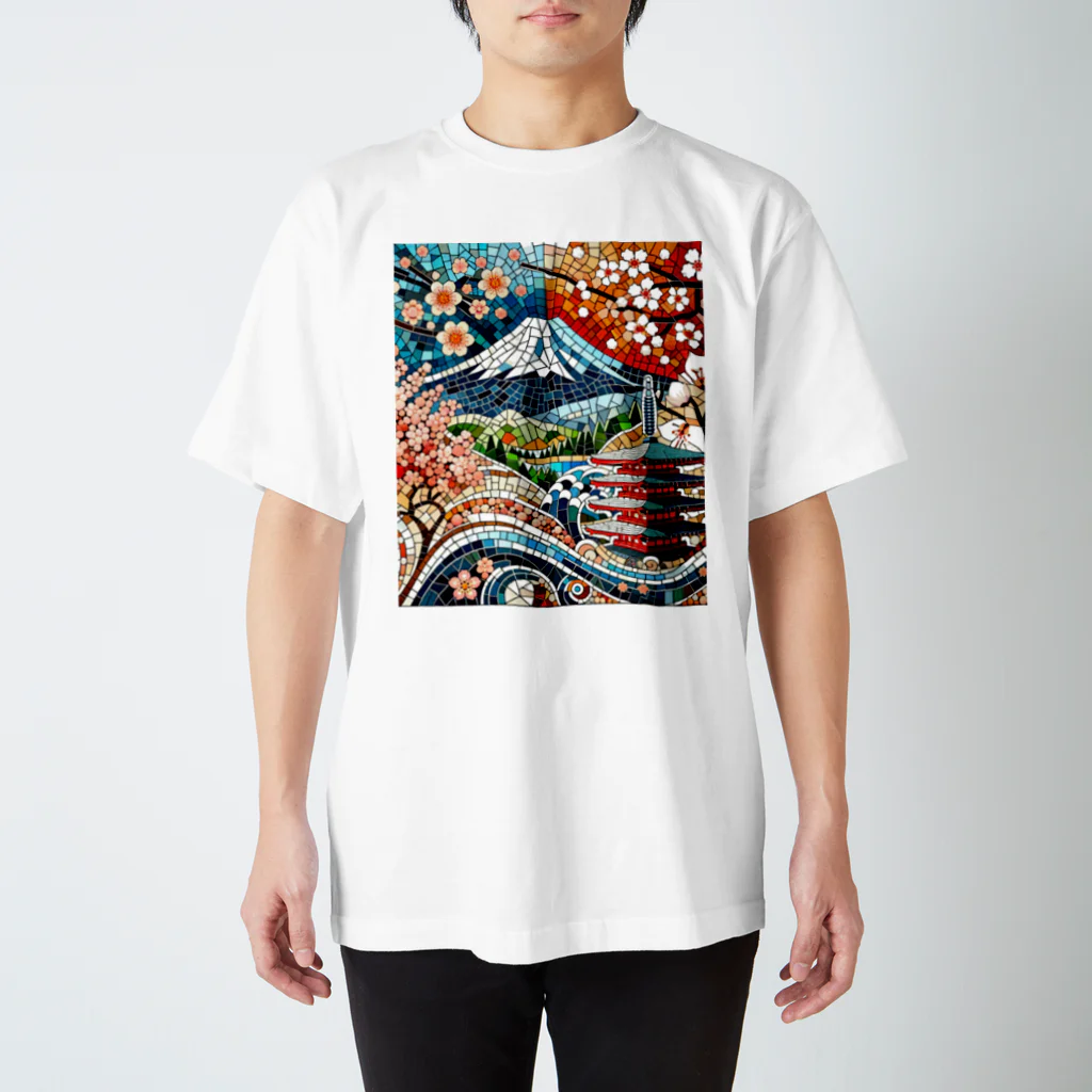 kageblogの日本の伝統と美しさを象徴するモザイクアート スタンダードTシャツ