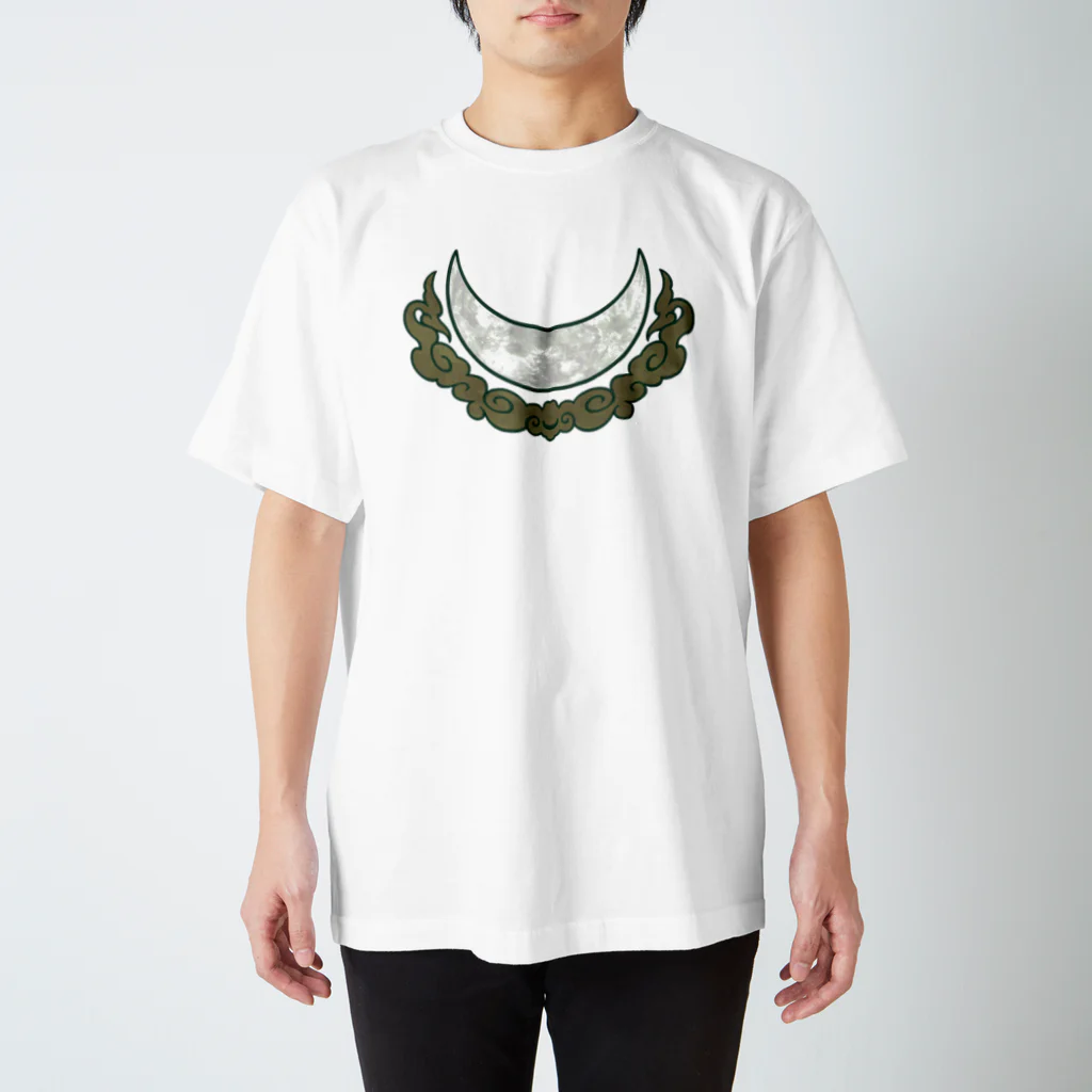 竹条いちいのツキノワ moss green Regular Fit T-Shirt