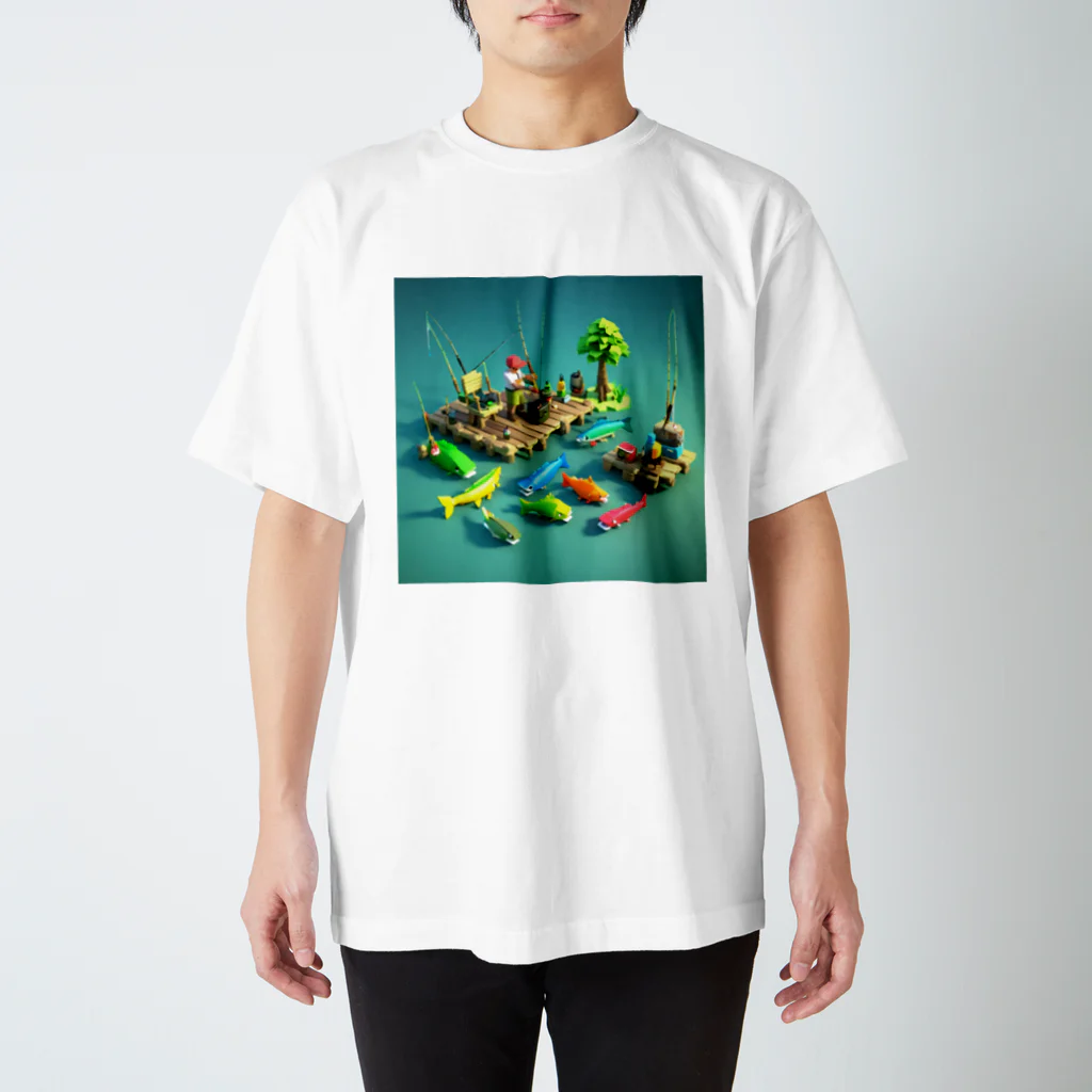 No Fishing No Life の釣り　LEGO？ スタンダードTシャツ