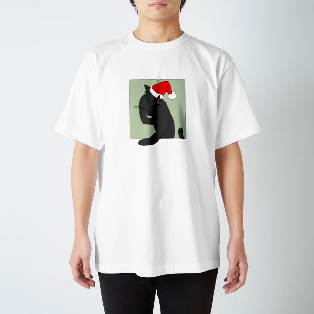 たげてげ屋のモノオモウ猫の１１月（黒猫） Regular Fit T-Shirt