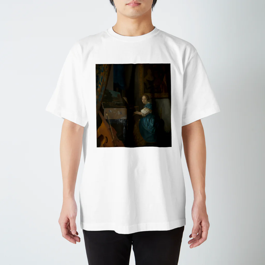 世界美術商店のヴァージナルの前に座る女 / Lady Seated at a Virginal Regular Fit T-Shirt