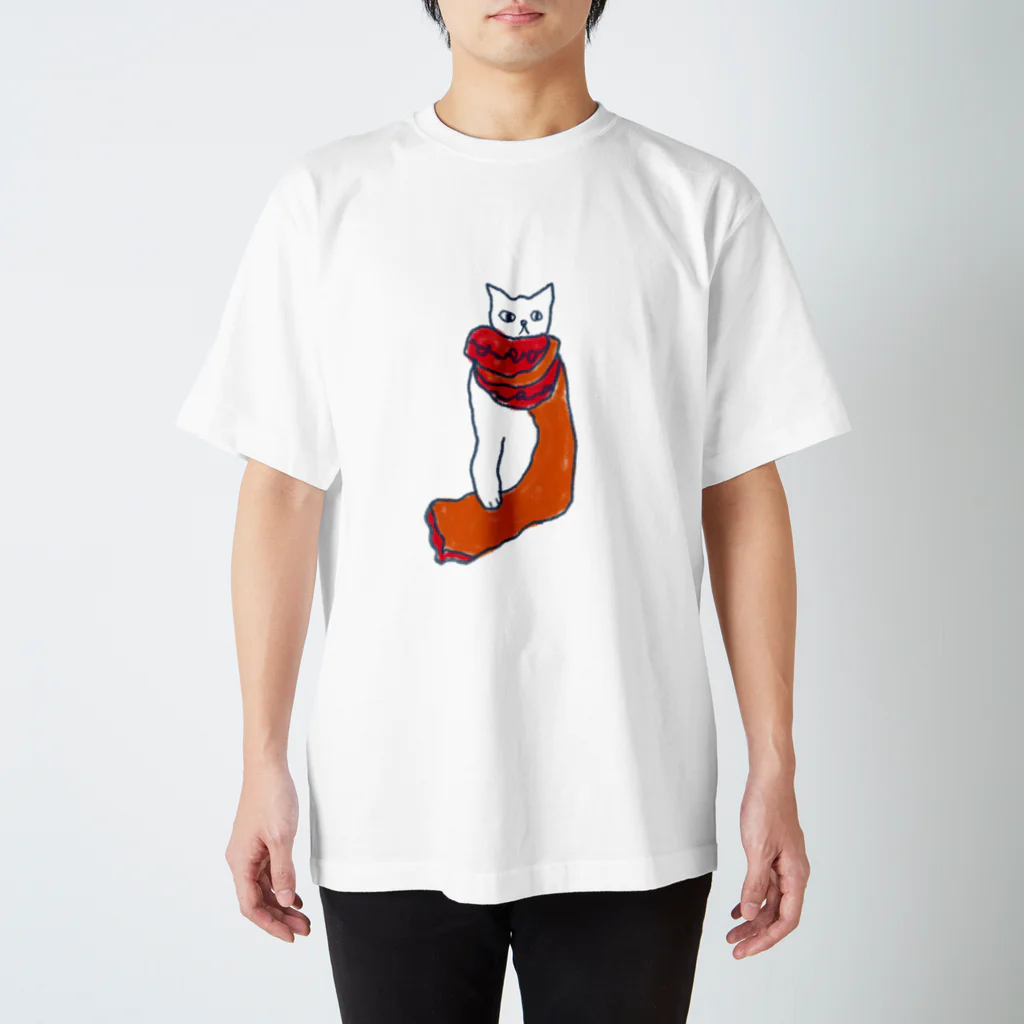 chubby the catのcat with a scarf スタンダードTシャツ