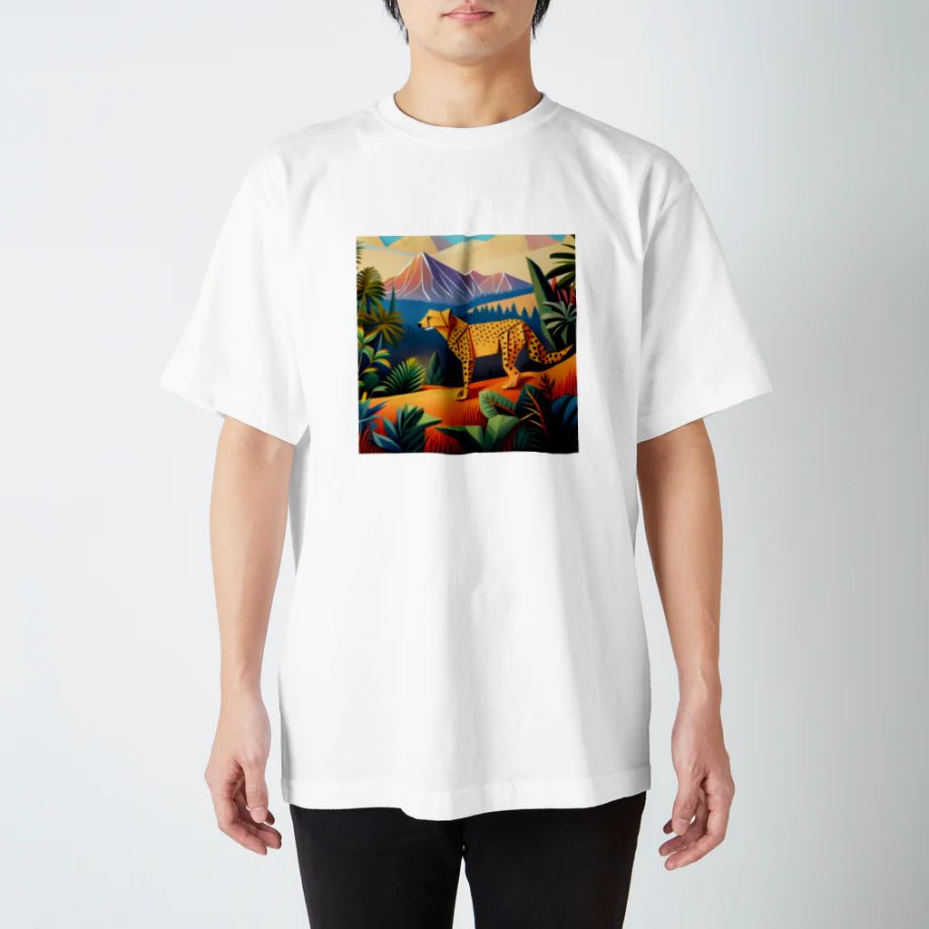 Hamatsukiのチーター（折り紙風アート） Regular Fit T-Shirt