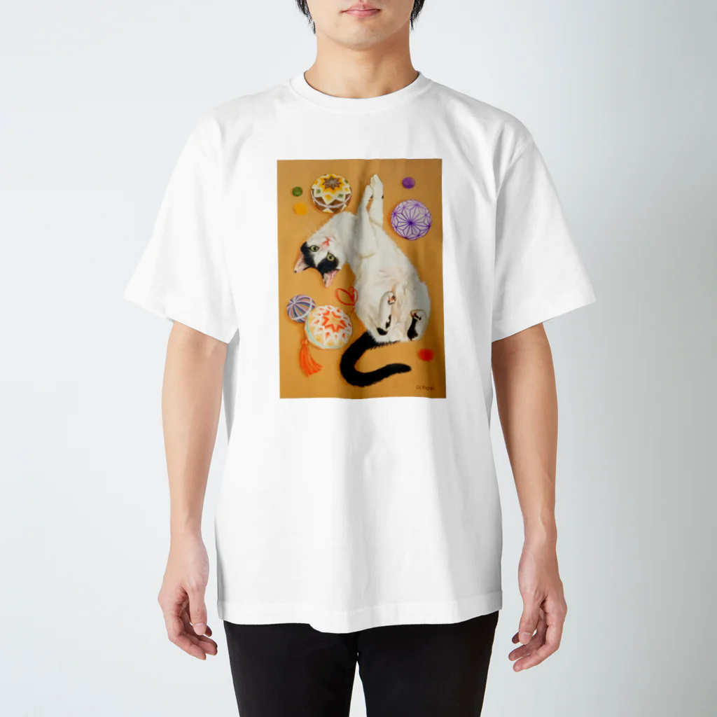 おちょぴの手鞠と猫 い Regular Fit T-Shirt