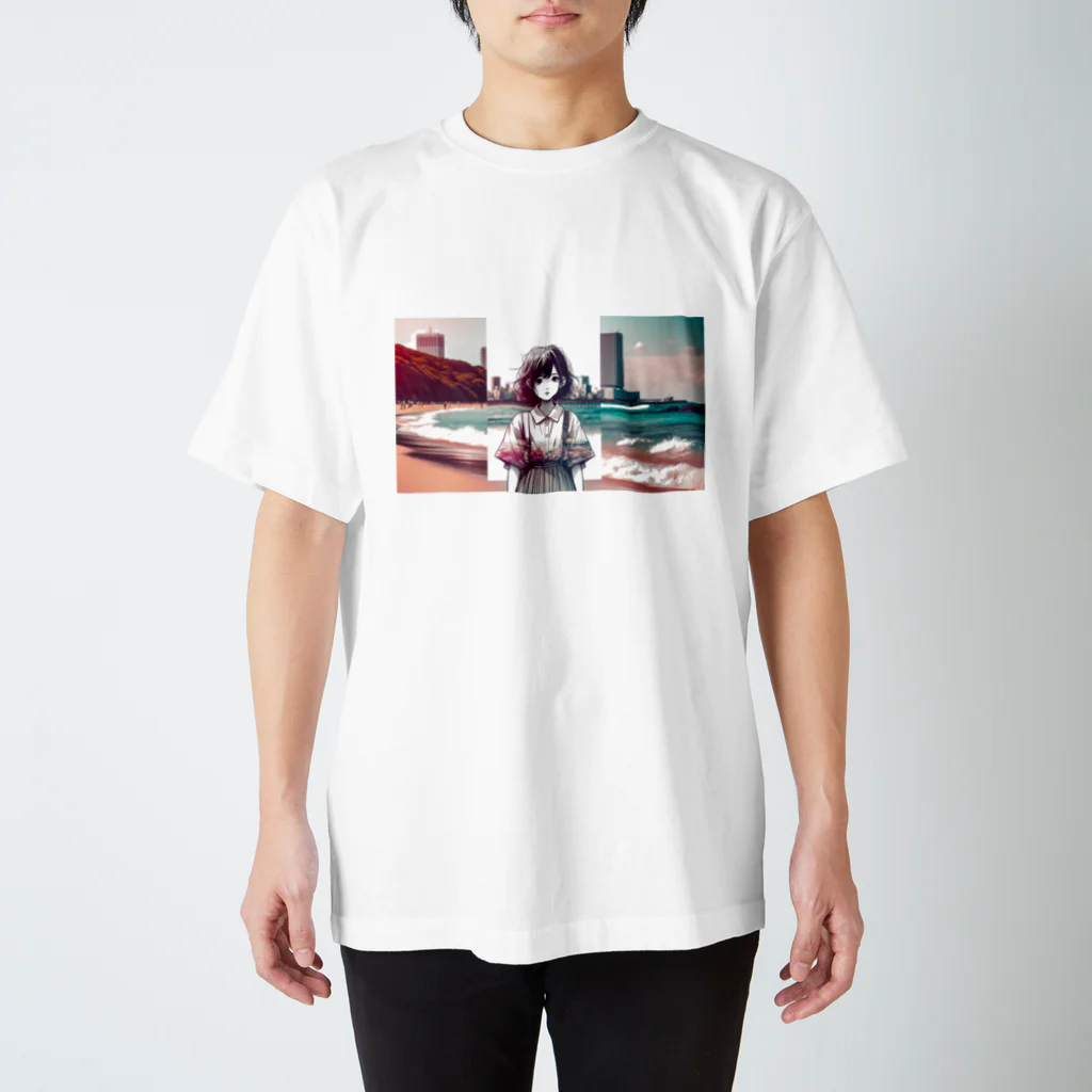 IchicaxNORのOp.1: A girl on the seashore Regular Fit T-Shirt