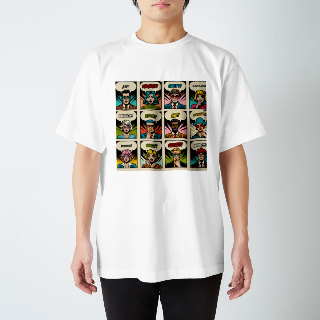 minishokoのアメコミ風コラージュ スタンダードTシャツ